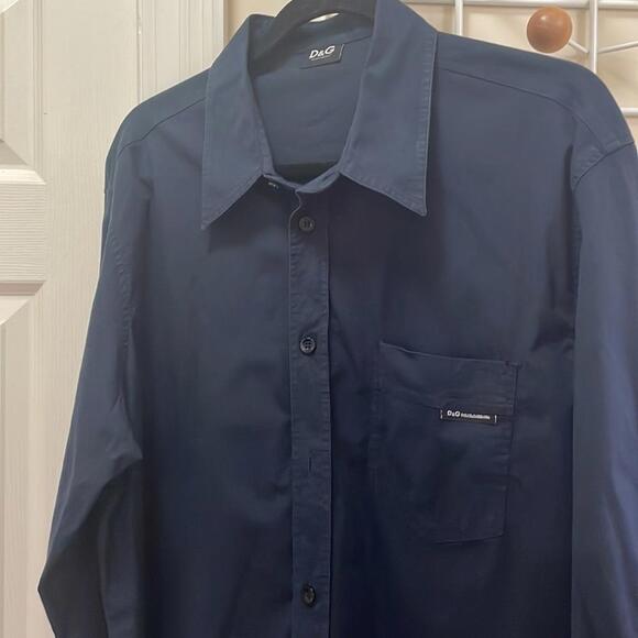 Dolce & Gabbana - Y2K Style Casual Button Down - Black - Large - Picture 3 of 12